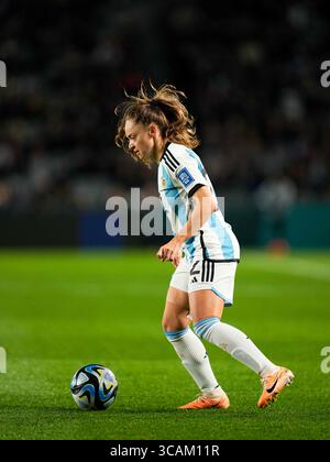 24. Juli 2023: Estefania Banini (Argentinien) kontrolliert den Ball bei einem Spiel der Gruppe G - FIFA Frauen-Weltmeisterschaft Australien & Neuseeland 2023, Italien gegen Argentinien, im Eden Park, Auckland, Neuseeland. Kim Price/CSM (Kreditbild: © Kim Price/CSM via ZUMA Press Wire) Stockfoto