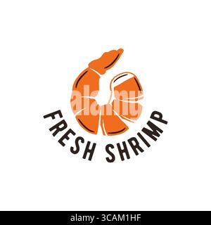 Frisches Garnelenlogo Stock Vektor