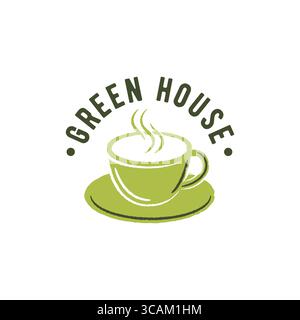 Logo Des Grünen Hauses Stock Vektor