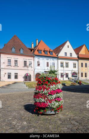 Rathausplatz (Radnicne namestie), Bardejov, Presov, Slowakei Stockfoto