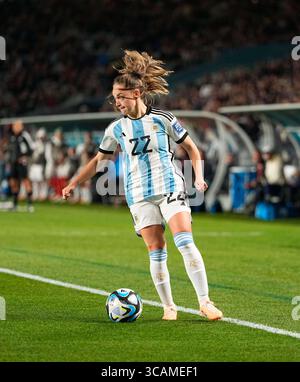 24. Juli 2023: Estefania Banini (Argentinien) kontrolliert den Ball bei einem Spiel der Gruppe G - FIFA Frauen-Weltmeisterschaft Australien & Neuseeland 2023, Italien gegen Argentinien, im Eden Park, Auckland, Neuseeland. Kim Price/CSM (Kreditbild: © Kim Price/CSM via ZUMA Press Wire) Stockfoto