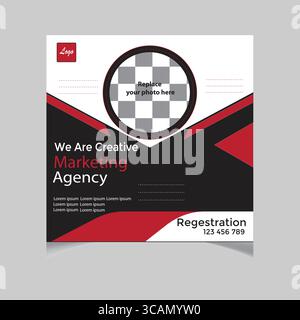 Moderne Social-Media-Post für kreative Marketingagenturen Stock Vektor