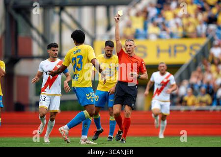 22. Oktober 2023, LAS PALMAS DE GRAN CANARIA, LAS PALMAS, SPANIEN: Iglesias Villanueva in Aktion während der spanischen Liga, La Liga EA Sports, Fußballspiel zwischen UD Las Palmas und Rayo Vallecano am 22. Oktober 2023 in Las Palmas de Gran Canaria, Spanien. (Foto: © Gabriel Jimenez Lorenzo/AFP7 via ZUMA Press Wire) Stockfoto
