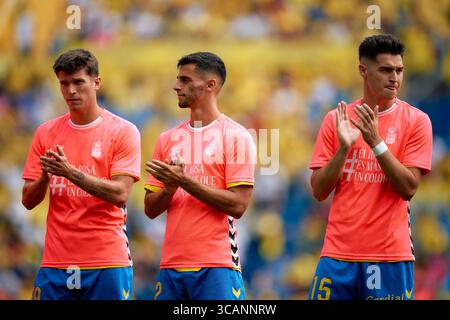 22. Oktober 2023, LAS PALMAS DE GRAN CANARIA, LAS PALMAS, SPANIEN: Spieler der UD Las Palmas in Aktion während der spanischen Liga, La Liga EA Sports, Fußballspiel zwischen UD Las Palmas und Rayo Vallecano am 22. Oktober 2023 in Las Palmas de Gran Canaria, Spanien. (Foto: © Gabriel Jimenez Lorenzo/AFP7 via ZUMA Press Wire) Stockfoto