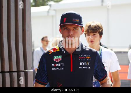 Juli 2023, Monza, MB, Italien: Max Verstappen (NED) Redbull Racing RB19..während des Rennens am Sonntag, 3. September 2023 FORMEL 1 PIRELLI GRAN PREMIO dÂ€™ITALIA 2023 - 1. September bis 3. September Monza, MB, ITALIEN (Kreditbild: © Alessio de Marco/ZUMA Press Wire) Stockfoto