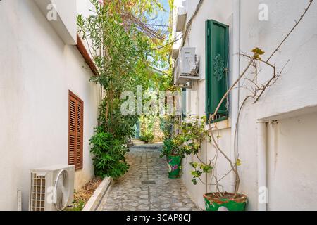 Traditionelle osmanische Häuser in der Altstadt von Kale, Marmaris, Türkei Stockfoto