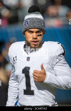 22. Oktober 2023: Raiders #1 Marcus Epps in Aktion vor einem Spiel gegen die Chicago Bears in Chicago, Illinois. Mike Wulf/CSM (Kreditbild: Stockfoto