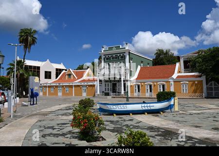 Aruba, Oranjestad - aus der Vogelperspektive über das nationale Archäologische Museum Stockfoto