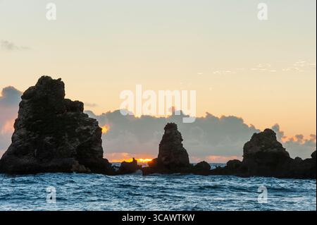 Pointe des Chateaux, Grande-Terre, Guadeloupe, Überseeregion von Frankreich, Leewards-Inseln, Kleinen Antillen, Karibik Stockfoto