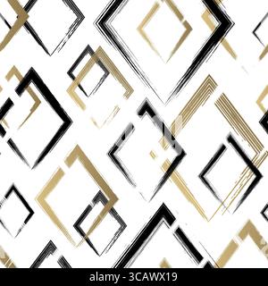 Abstraktes geometrisches nahtloses Muster. Wiederkehrende, niedliche quadratische Linie. Einfacher Grunge-Hintergrund. Grafikdesign für Stoff und Textil. Pastellpatern Stock Vektor
