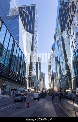 New York, 10th Avenue, Manhattan, in der Nähe von Hudson Yard Stockfoto