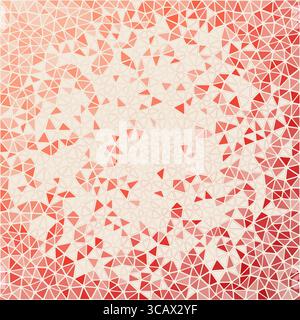 Abstrakter geometrischer Hintergrund. Erstaunliche verstreute Dreiecke mit niedrigem Poly-Anteil und farbigem Farbverlauf. Klassische Vektorillustration. Stock Vektor