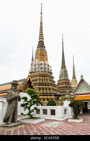 Wat Pho (Tempel des liegenden Buddha), Bangkok, Thailand Stockfoto