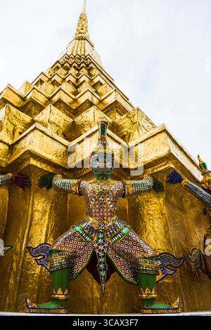 Wat Phra Kaeo Tempel, Alter Königspalast, Bangkok, Thailand Stockfoto