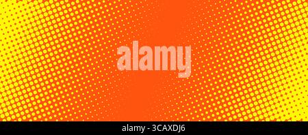 Gelbe und orangene Halbtonmuster. Vektorabbildung Stock Vektor