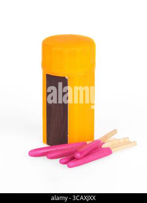 Spiele, die isoliert auf weißem Hintergrund Stockfoto