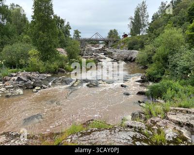 Nautelankoski Stromschnellen in Turku, Finnland. Stockfoto