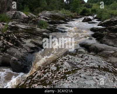 Nautelankoski Stromschnellen in Turku, Finnland. Stockfoto