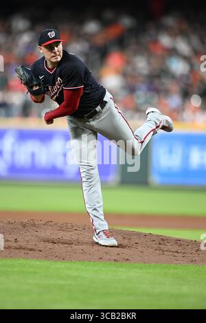 13. Juni 2023, Houston, Vereinigte Staaten: Die Washington Nationals starten den Pitcher Patrick Corbin (46) im zweiten Inning während des MLB-Spiels zwischen den Washington Nationals und den Houston Astros am Dienstag, den 13. Juni 2023, im Minute Maid Park in Houston, Texas. Die Astros besiegten die Nationalmannschaft mit 6:1. (Bild: © Tom Walko/ZUMA Press Wire) Stockfoto