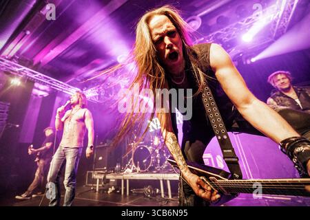 Oktober 2023, Oslo, Kopenhagen, Norwegen: Oslo, Norwegen. Oktober 2023. Die deutsche Hard-Rock-Band The New Roses spielt ein Live-Konzert in der Vulkan Arena im Rahmen des Oslo Rock fest 2023 in Oslo. (Foto: © Terje Dokken/Gonzales Foto via ZUMA Press) Stockfoto