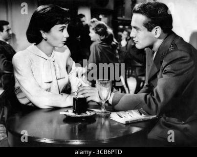 Januar 2023, USA: Jean Simmons, Paul Newman, am Set des Films, „Until They Sail“, MGM, 1957 (Bild: © JT Vintage via ZUMA Press Wire) Stockfoto