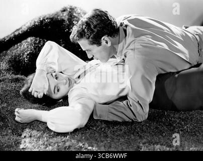 Januar 2023, USA: Jean Simmons, Paul Newman, am Set des Films, „Until They Sail“, MGM, 1957 (Bild: © JT Vintage via ZUMA Press Wire) Stockfoto