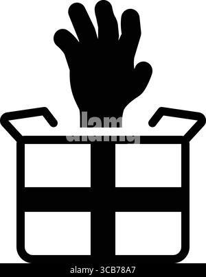 Symbol für Zombie-Box, Zombie Stock Vektor