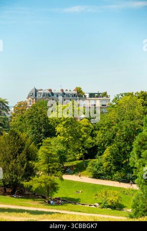 Frankreich, Paris, Parc des Buttes Chaumont Stockfoto