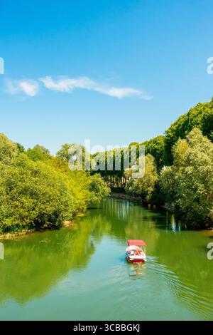 Frankreich, seine et Marne, Chelles, die Ufer der Marne, Insel des regionalen Naturschutzgebiets der Chelles Islands, Elektroverleih Stockfoto
