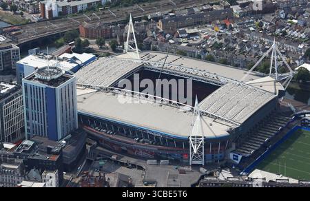Luftaufnahme von Cardiff, South Wales, Großbritannien Stockfoto