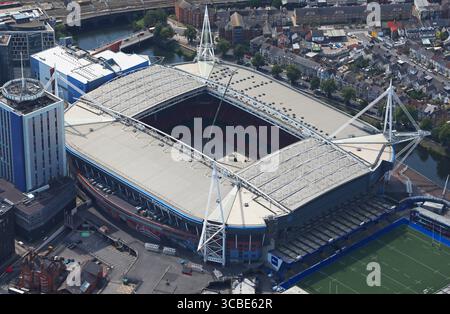 Luftaufnahme von Cardiff, South Wales, Großbritannien Stockfoto