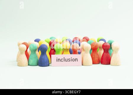 Inklusion, Gleichheit, Vielfalt und Hoffnung, gegenseitige Achtung, Toleranz und menschliche Beziehungen, Kinderrechte Stockfoto