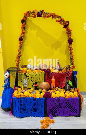2. November 2018: Oaxaca de Juarez, Oaxaca, Mexiko: Eine ofrenda für den Tag der Toten oder Dia de los Muertos in Oaxaca, Mexiko. (Kreditbild: © Jon G. Fuller/VW Pics via ZUMA Press Wire) Stockfoto