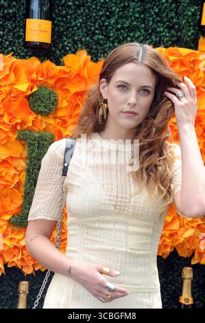 JERSEY Jersey City, NJ – 4. JUNI: Riley Keough nimmt am 4. Juni 2016 am 9. Jährlichen Veuve Clicquot Polo Classic im Liberty State Park in Jersey City, New Jersey Teil... People: Riley Keough. (Kreditbild: © SMG via ZUMA Press Wire) Stockfoto