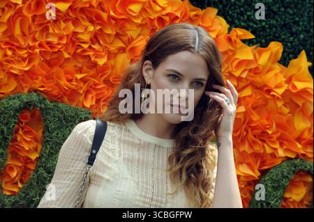 JERSEY Jersey City, NJ – 4. JUNI: Riley Keough nimmt am 4. Juni 2016 am 9. Jährlichen Veuve Clicquot Polo Classic im Liberty State Park in Jersey City, New Jersey Teil... People: Riley Keough. (Kreditbild: © SMG via ZUMA Press Wire) Stockfoto