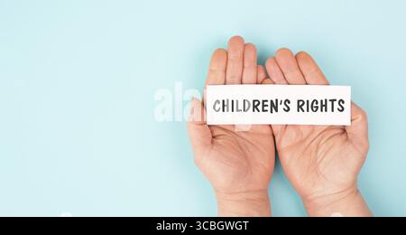 Rechte der Kinder, Gleichheit, Vielfalt, Gerechtigkeit und Hoffnung, gegenseitige Achtung, Toleranz und menschliche Beziehungen Stockfoto