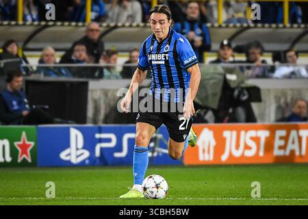 26. Oktober 2022, Brügge, Frankreich, Belgien: Casper NIELSEN aus Brügge während des Gruppenspiels der UEFA Champions League zwischen Club Brugge KV (Club Bruges KV) und dem FC Porto am 26. Oktober 2022 im Jan-Breydel-Stadion in Brügge, Belgien. (Bild: © Matthieu Mirville/ZUMA Press Wire) Stockfoto