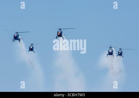 Hubschrauber der spanischen ASPA Patrol beim Motril Air Festival Stockfoto