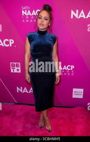 4. Februar 2023, Century City, Kalifornien, USA: Amirah Vann auf dem roten Teppich des 54. NAACP Image Awards – Nominees Luncheon am Samstag, 4. Februar 2023 im Fairmont Century Plaza in Century City, Kalifornien. JAVIER ROJAS/PI (Foto: © Prensa Internacional Via ZUMA Press Wire) Stockfoto