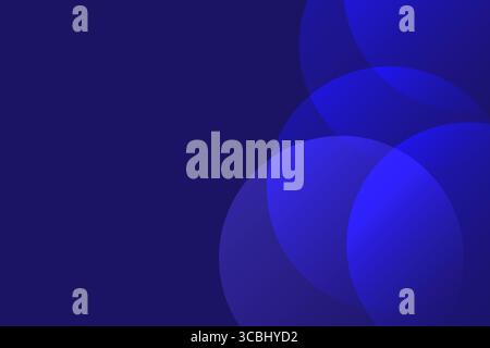 Moderner abstrakter Hintergrundkreis mit geschichteten blauen geometrischen Formen und Farbverläufen, ideal für Digital-, Tech- oder Business-Design, Vektorillustraten Stock Vektor