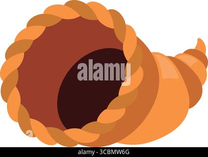 Korb aus gewebtem Korb aus Cornukopia. Vektor Stock Vektor