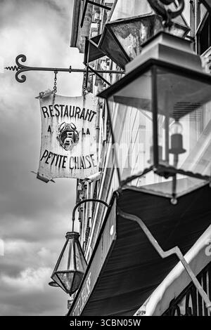 Paris Restaurant Schild, Frankreich Stockfoto