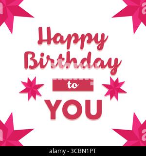 Geburtstagskarte mit Sternen. Vektor Stock Vektor