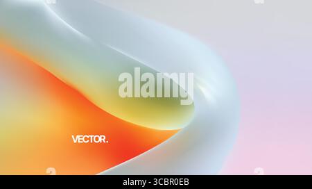 Abstrakter Fluidhintergrund mit Verlaufsfarben und Textelementen des kreativen Vektors Stock Vektor