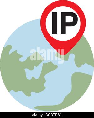 Abbildung des Symbols für den IP-Adressvektor Stock Vektor