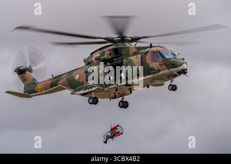 RIAT 2025 – Merlin Helicopter SAR Demo Stockfoto