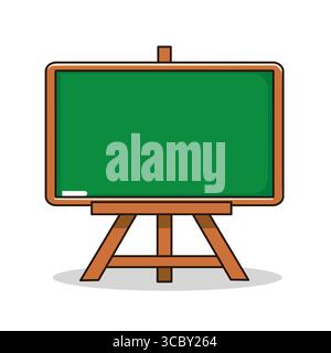 Grünes Schwarzes Schwarzes Brett Vektor-Illustration Isoliertes Design Stock Vektor