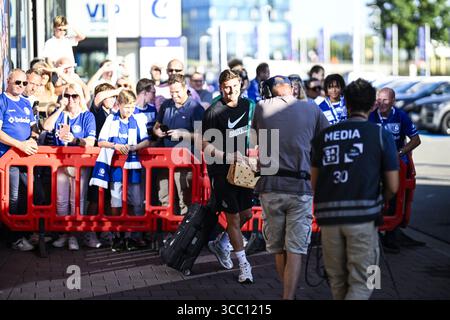Gent, Belgien. August 2025. Am Samstag, den 9. August 2025, kommt Alessio Castro-Montes zu einem Fußballspiel zwischen KAA Gent und Royale Union Saint-Gilloise in Gent, am 3. Tag der ersten Liga der „Jupiler Pro League“ 2025-2026. BELGA FOTO TOM GOYVAERTS Credit: Belga Nachrichtenagentur/Alamy Live News Stockfoto