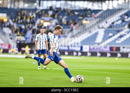 Gent, Belgien. August 2025. Gent's Matisse Samoise, vor einem Fußballspiel zwischen KAA Gent und Royale Union Saint-Gilloise, Samstag, den 9. August 2025 in Gent, am dritten Tag der ersten Liga der Jupiler Pro League 2025-2026. BELGA FOTO TOM GOYVAERTS Credit: Belga Nachrichtenagentur/Alamy Live News Stockfoto
