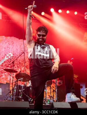 Derbyshire, England, 9. August 2025. Undeath spielt auf der Sophie Lancaster Stage am Bloodstock Open Air 2025 in Derbyshire. Quelle: Izzy Clayton/Alamy Live News Stockfoto